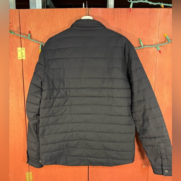 Scotch & Soda Jacket Mens Navy Wool Quilted Puffer Side Zip Collar Coat Size XL - Picture 4 of 7